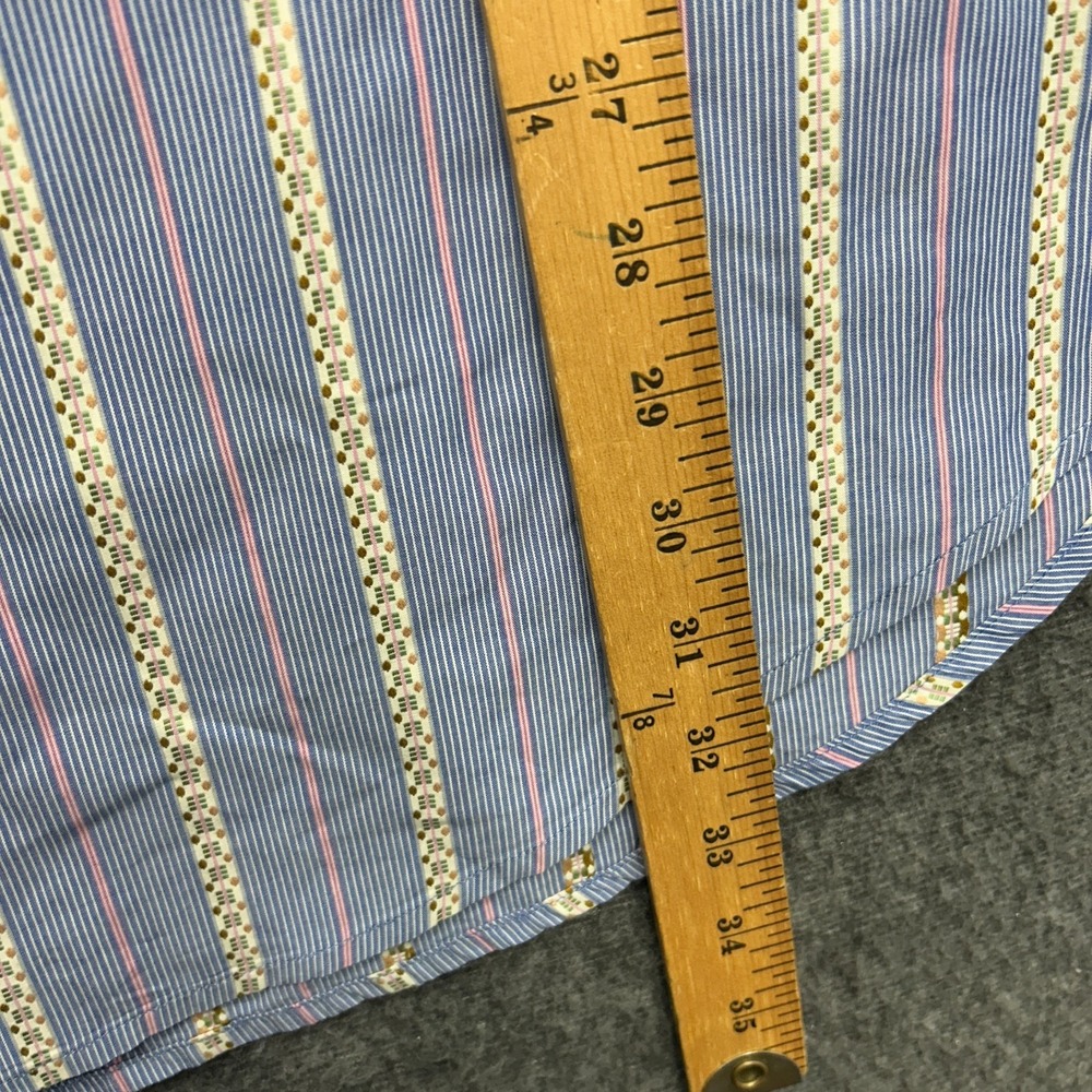 Robert Graham Flip Cuff Shirt Mens 3XL Multicolored Striped Long Sleeve - Picture 6 of 8
